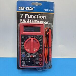 Cen-Tech 7 Function‎ Digital Multimeter Multi-Tester Voltage Current Resistance